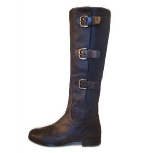 STUART WEITZMAN Ludlow Leather/Canvas Riding Boots Size 9.5M